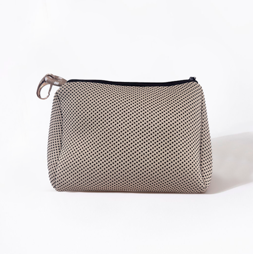 TAUPE DOTTED BASIC SET - EVERYDAY TOTE AND POUCH