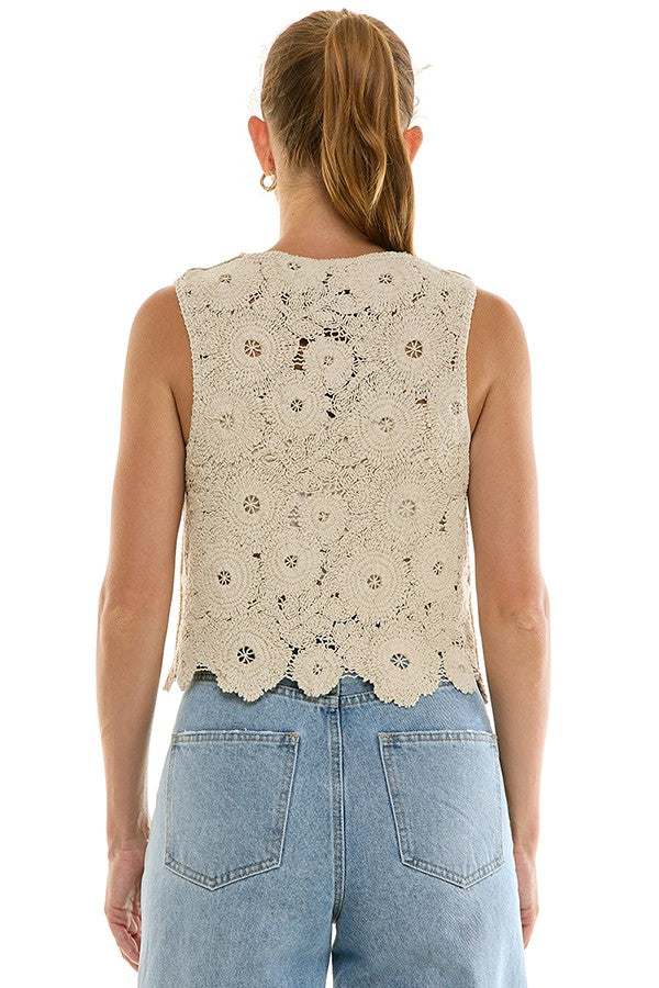 Crochet Tie-Front Top