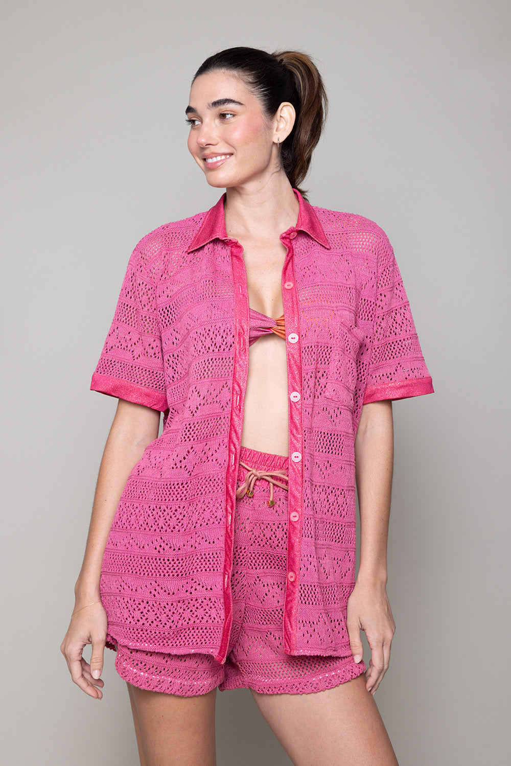 Mojito crochet set-magenta