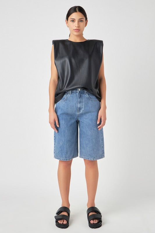 Low Waisted Denim Shorts