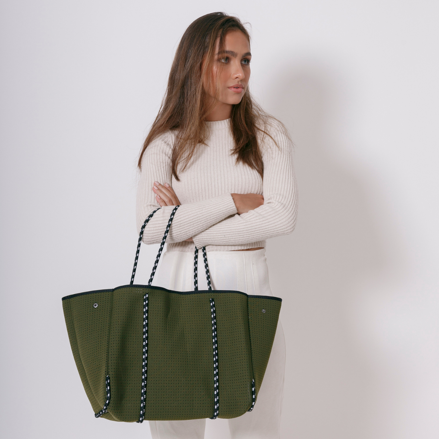 SAFARI GREEN BASIC SET - EVERYDAY TOTE AND POUCH