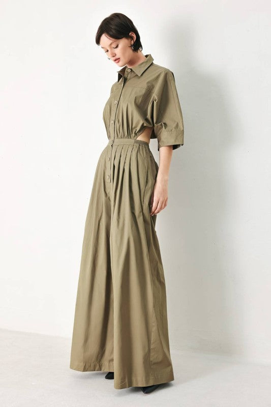 Olive Utility Jumpsuit