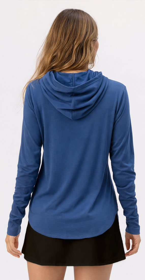 INDIGO MOON MESH HOODIE