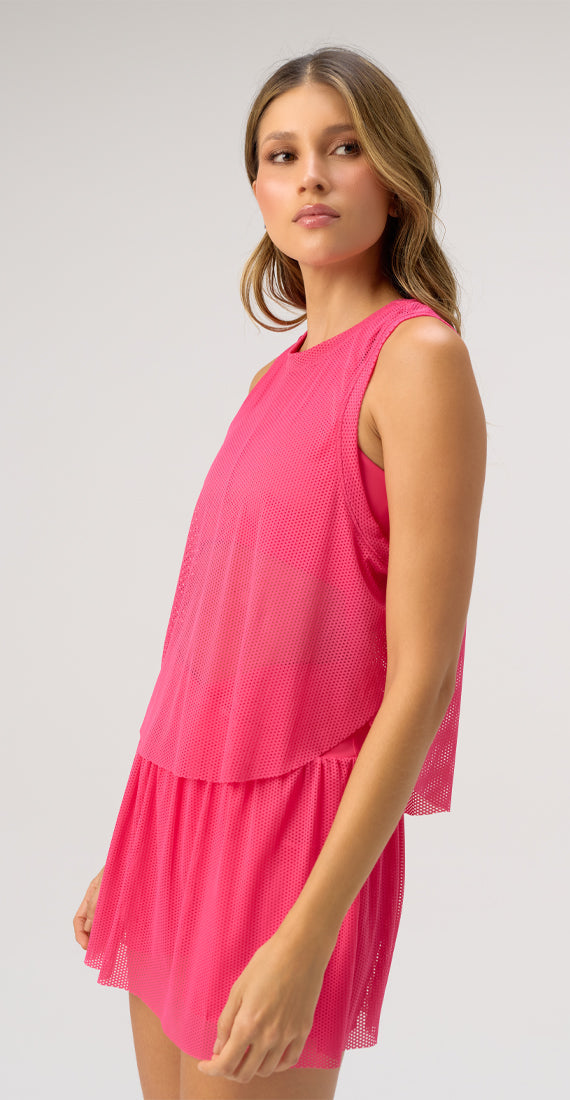 BERRY VEIL MESH TANK