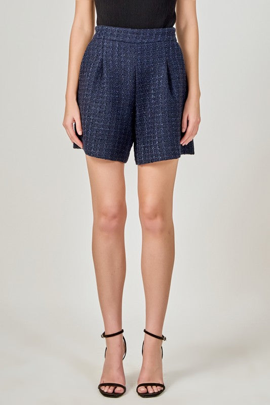 Tweed Relaxed Long Shorts