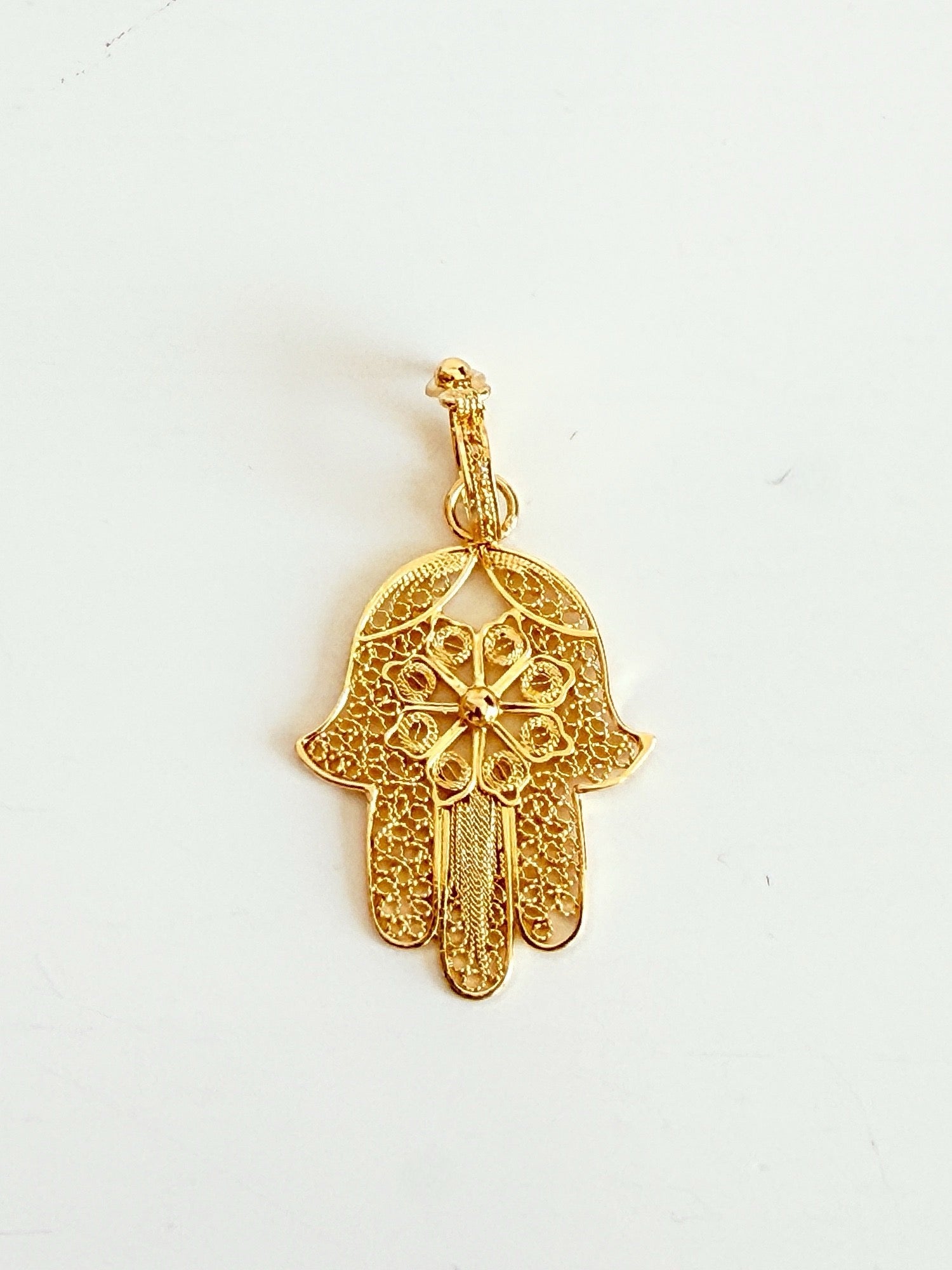 Hamsa in Bloom Pendant