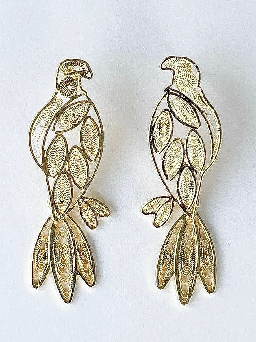 Golden Macaw Earrings