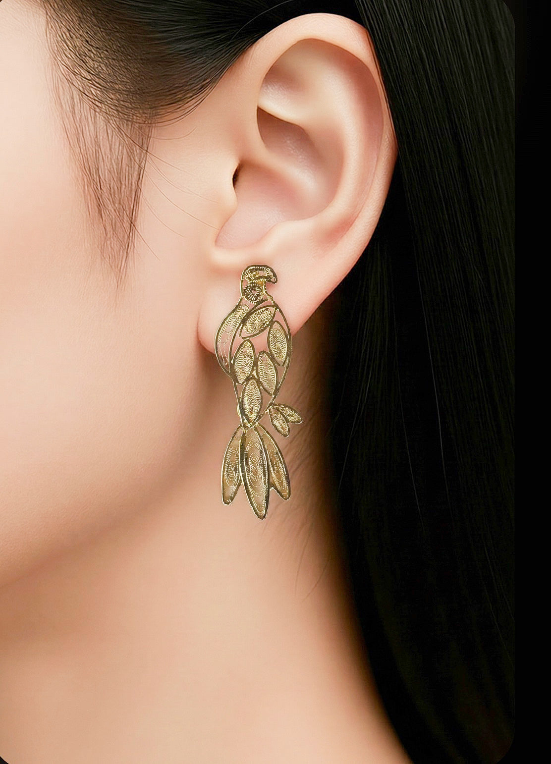 Golden Macaw Earrings