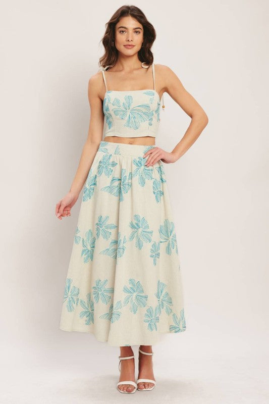 Floral Linen Blend Set