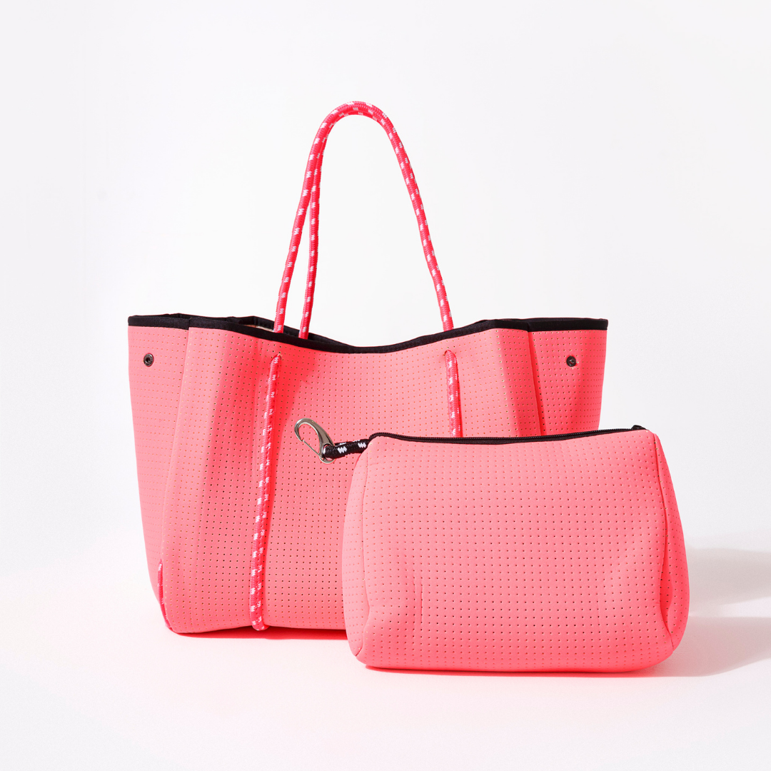 NEON PINK BASIC SET - EVERYDAY TOTE AND POUCH