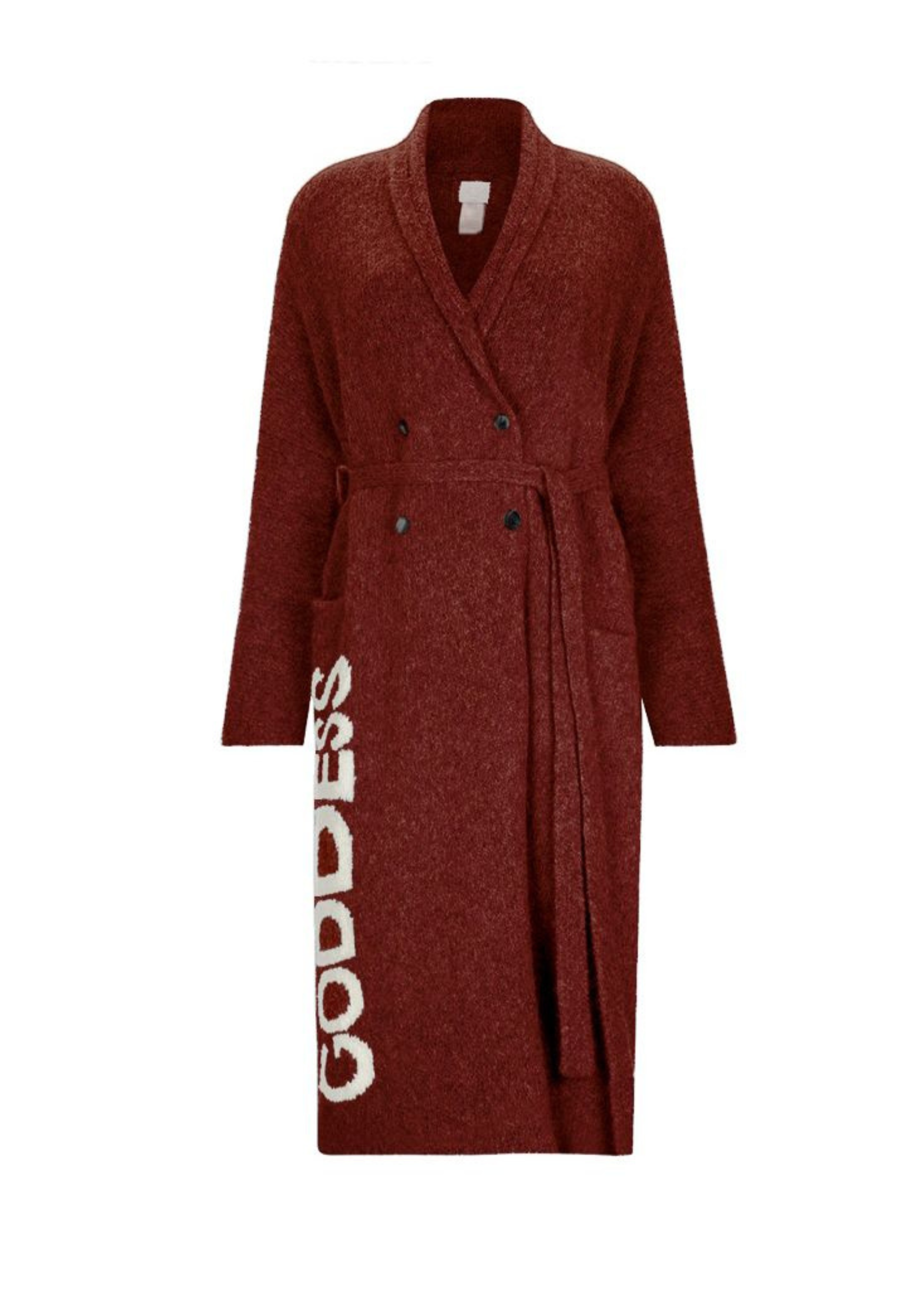 GODDESS BREAKFAST COAT - BURGUNDY