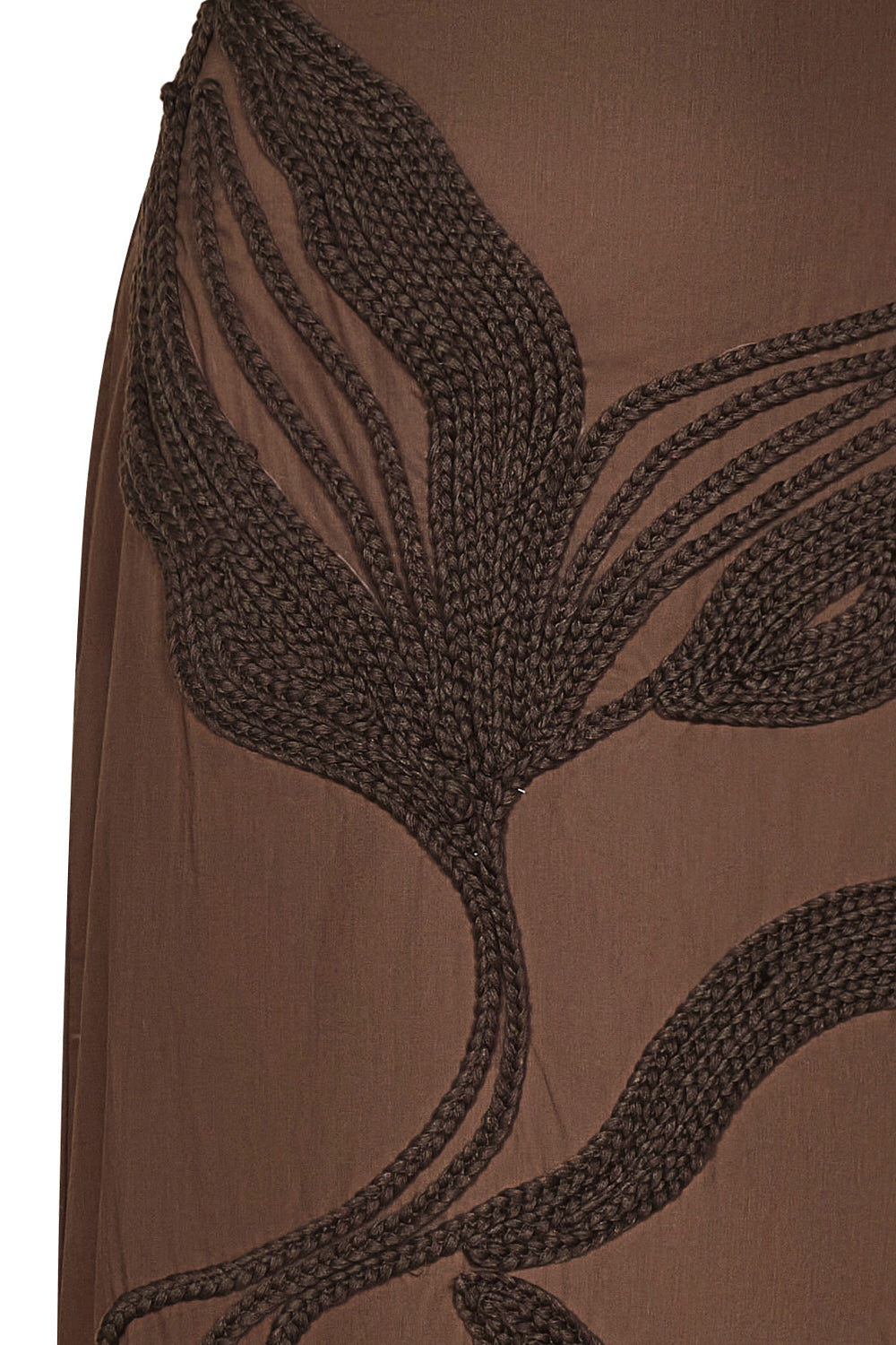Cacao Embroidered Dress Brown