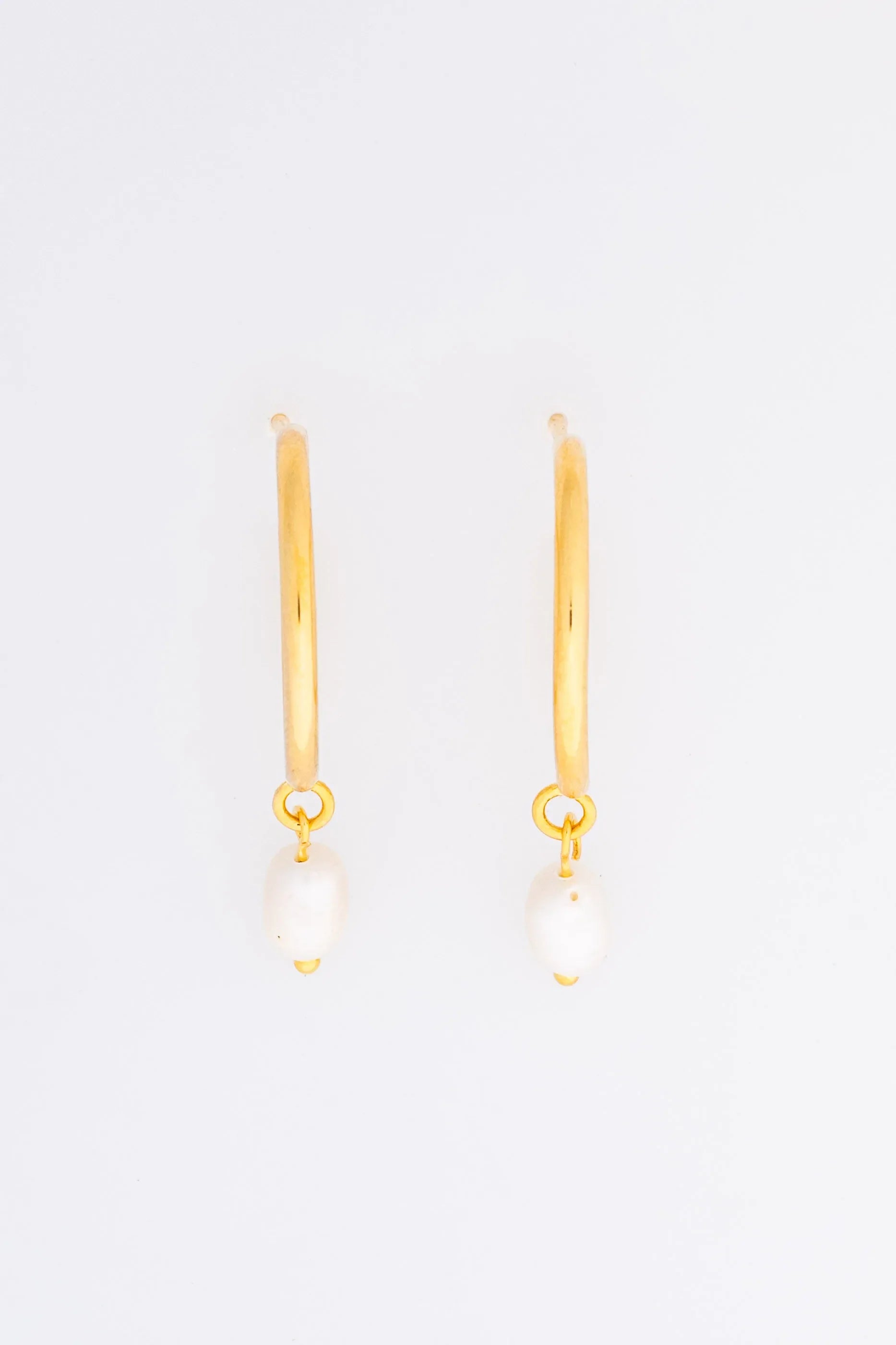 Pure Pearl Hoops