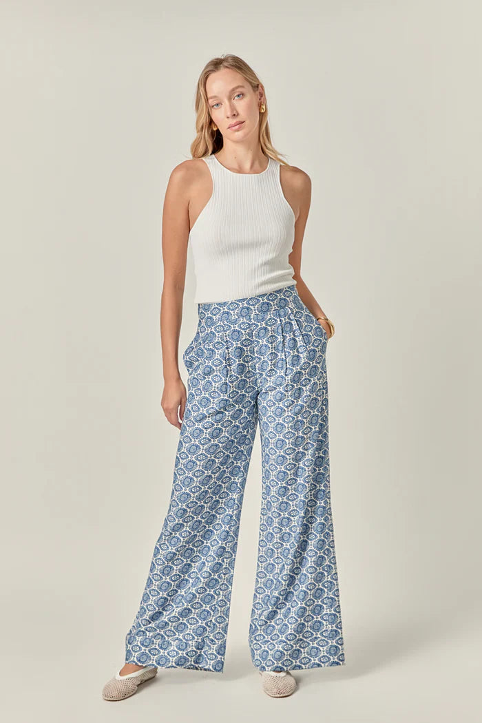 Printed High Waisted Pants