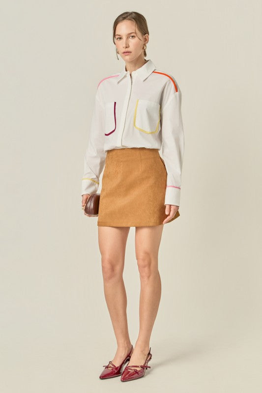 Flat Binding Detailed Shirt