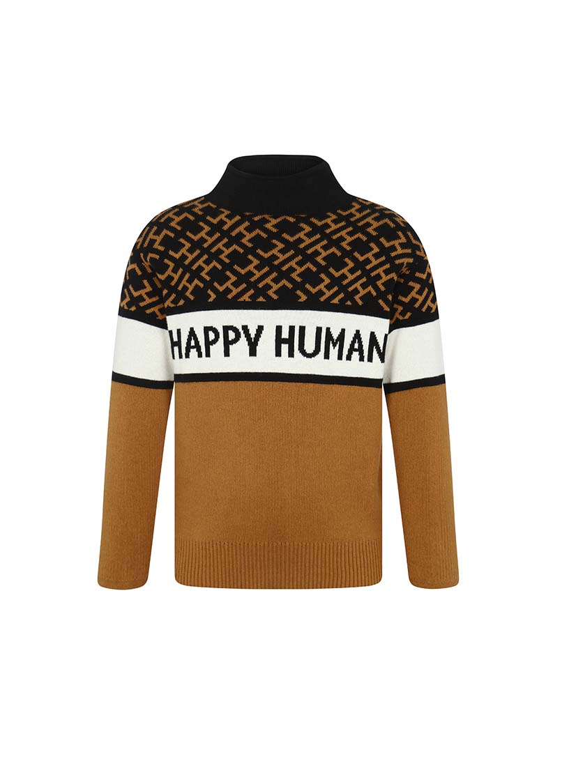 HAPPY HUMAN HC MONOGRAM KIDS SWEATER - BLACK