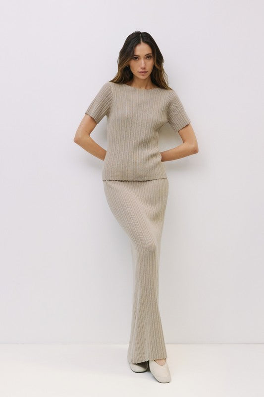 Neutral Textured Joelle Top