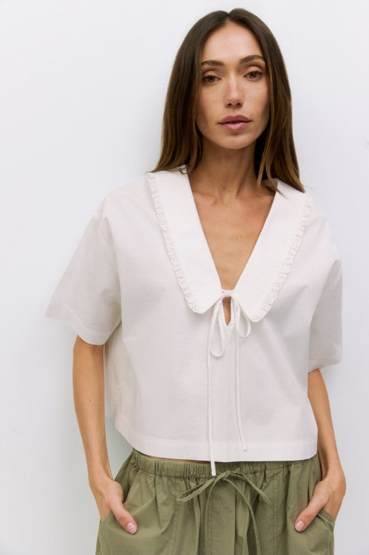 Roseanne V-Neck Tie Front Top