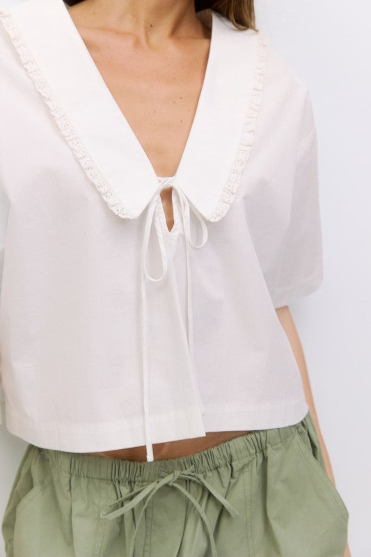 Roseanne V-Neck Tie Front Top