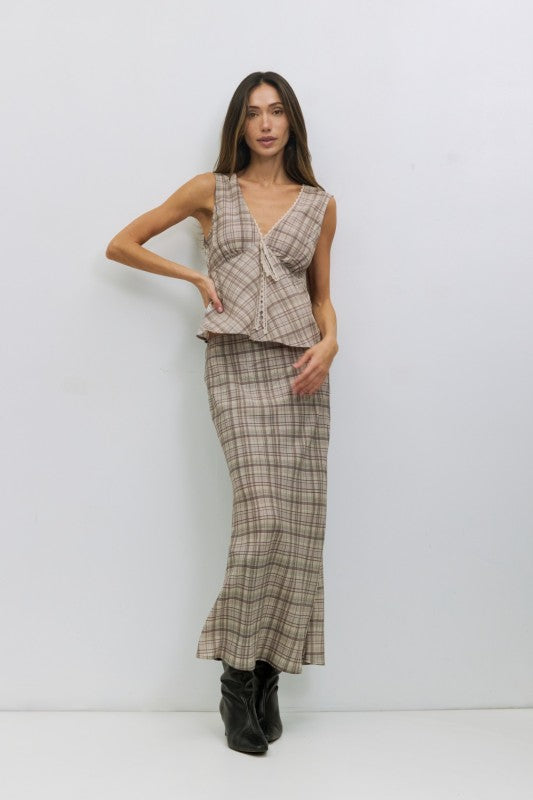 Paxton Sleeveless Blouse With Lace Trim