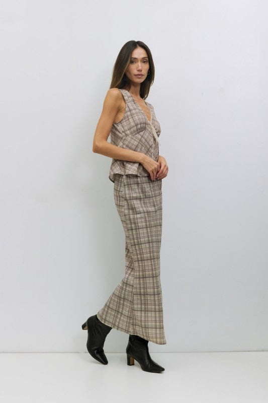 Paxton Sleeveless Blouse With Lace Trim