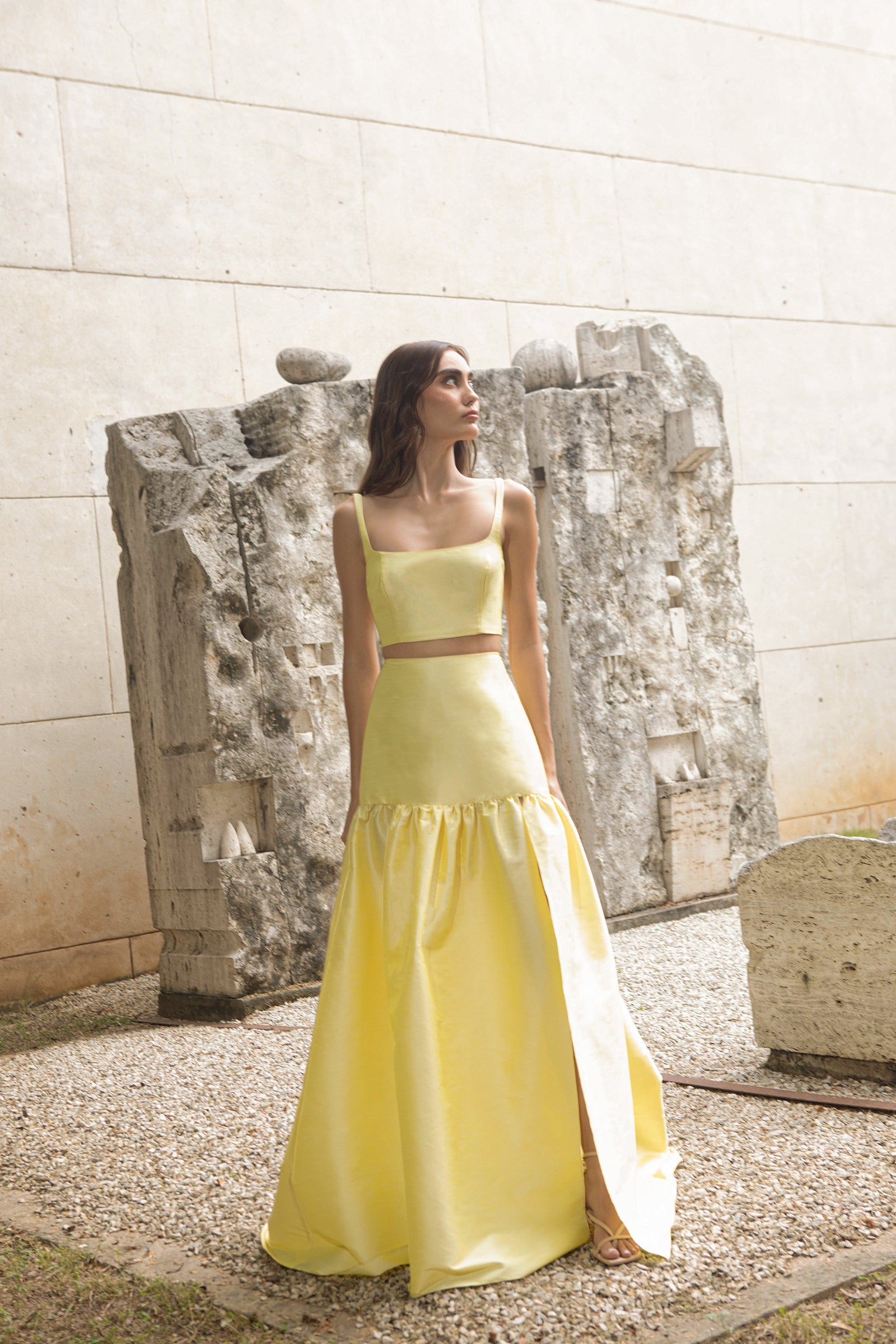 TOLEDO SKIRT IN SOFT YELLOW