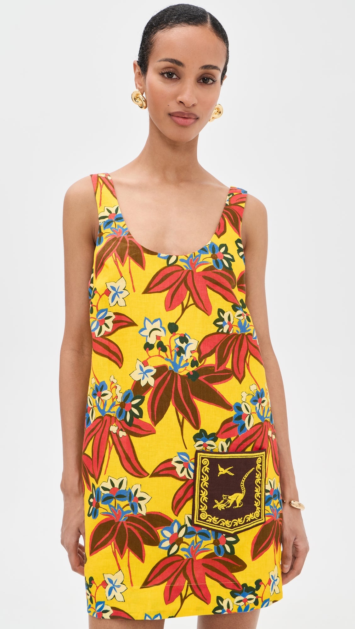 Alemais Leo Embroidered Mini Dress