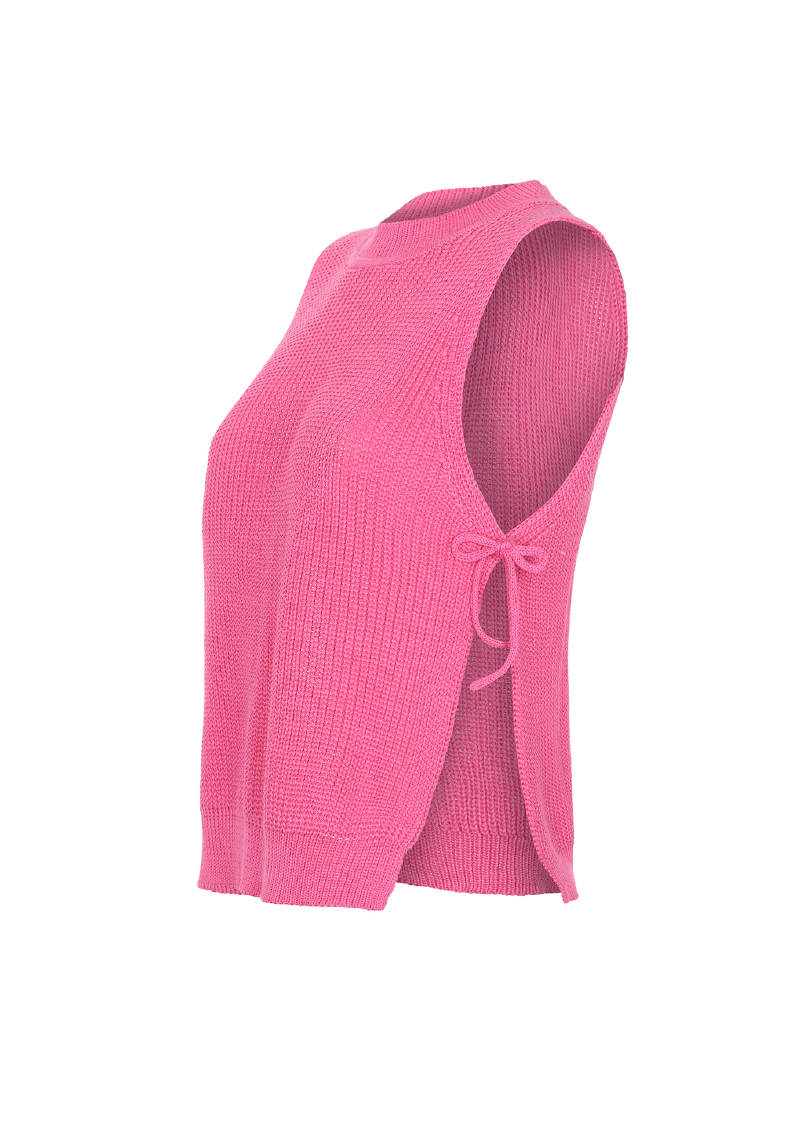 FEDRA SIDE TIE TOP - HOT PINK
