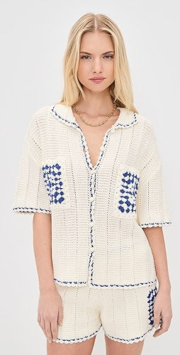 MINKPINK Avalon Crochet Shirt
