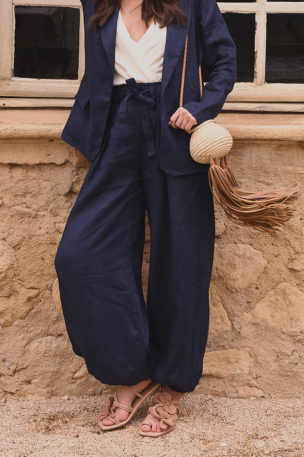 Paolo Pants Navy Blue