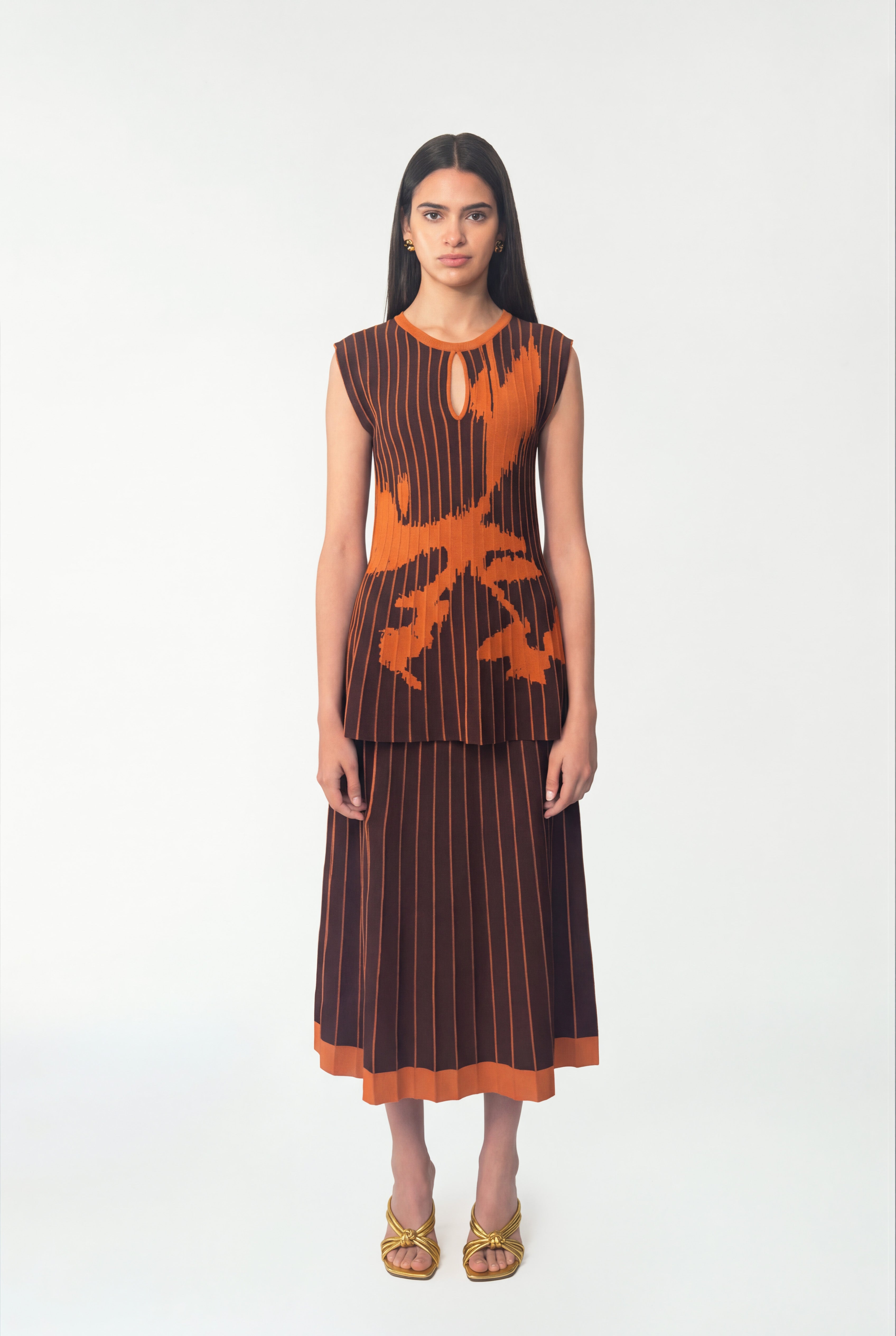 Paraiso Knit Skirt Orange